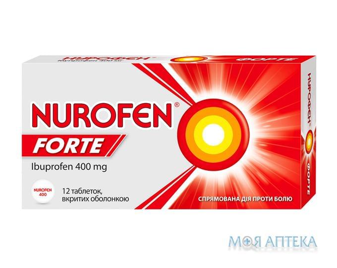 Нурофен Форте таблетки, в / о, по 400 мг №12 (12х1)