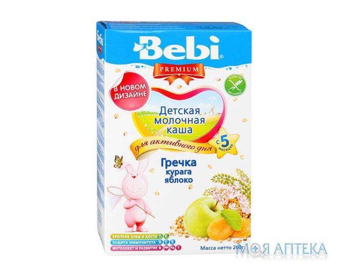 Каша Безмолочна Bebi Premium (Бебі Преміум) швидкорозчинна, гречка-яблуко, 200 г