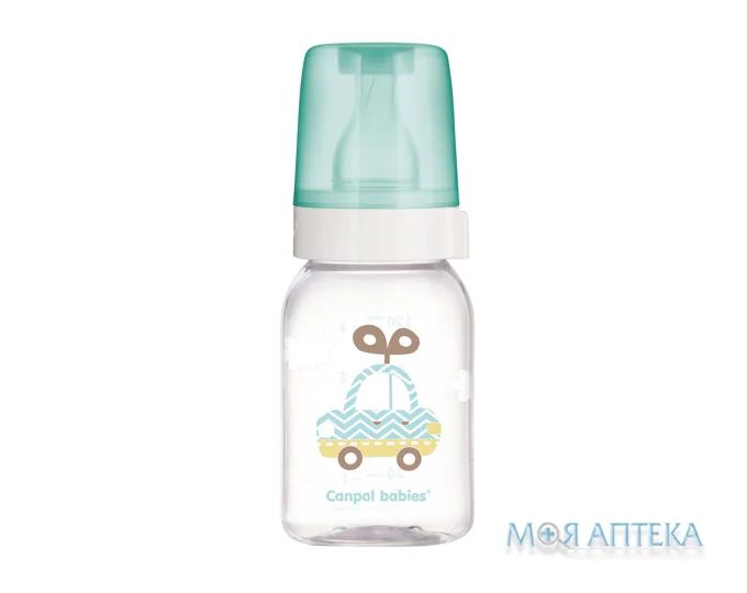 Пляшечка Canpol Babies (Канпол Бебіс) 42/202 скляна 120 мл, з рис.