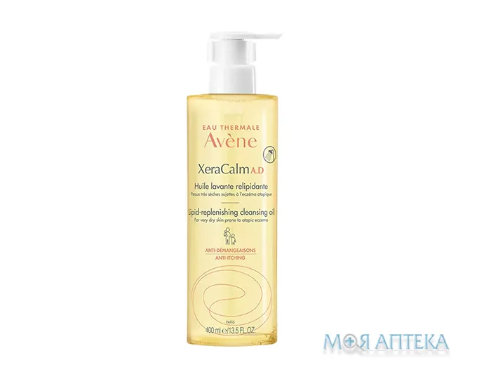 Avene (Авен) Xeracalm A.D. (Ксеракальм А.Д.) олія для душу ліпідовідновлююча для сухої, схильної до атопії або свербежу шкіри 400 мл