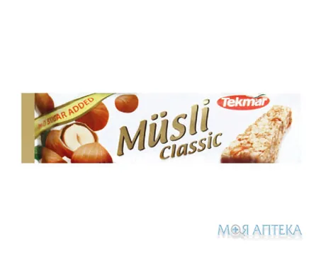 Батончик Мюсли Без Сахара 30 г, горіховий