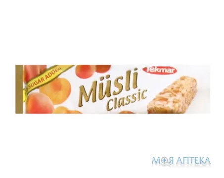 Батончик Мюсли Без Сахара 30 г, абрикосовий