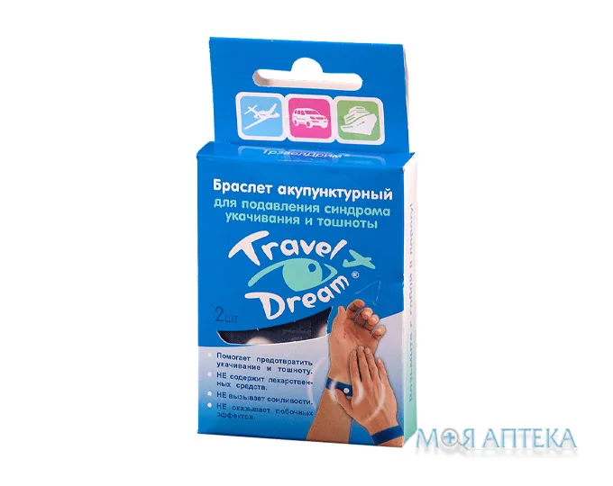 Браслет Акупунктурний Тревел Дрім д/пригнічення нудоти та захитнув.