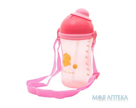 Поїльник Пластиковий Baby Team (Бебі Тім) 5010 380 мл, із силік. труб.