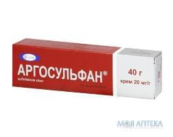 Аргосульфан крем, 20 мг/г по 40 г у тубах