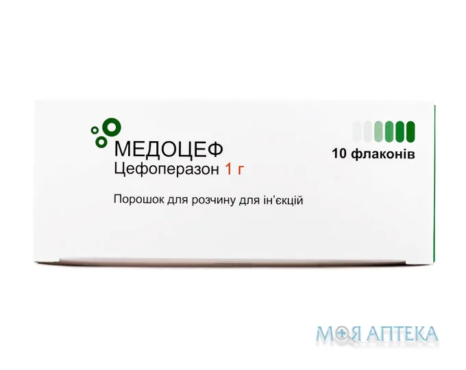 Медоцеф порошок для р-ну д/ін. по 1 г у флак. №10
