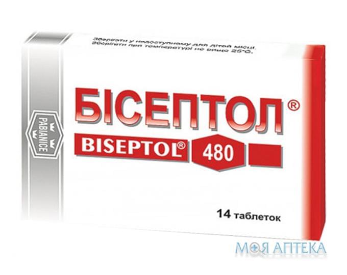 Бісептол табл. 400 мг + 80 мг блистер №14