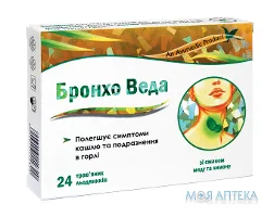 Бронхо Веда Трав`яні Льодяники Зі Смаком Меду І Лимона льодяники №24