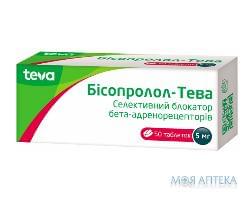 Бісопролол -  Тева   Табл 5 мг н  50