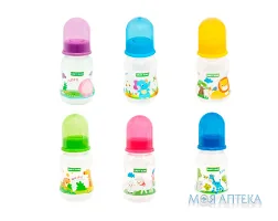 Пляшка скляна Baby Team (Бебі Тім) 1111 125 мл, із силікон. соскою