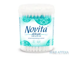 Ватні палички косметичні Novita Delicate у банці №100