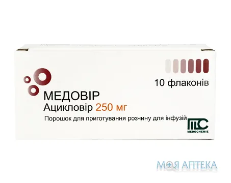 Медовір порошок для р-ну д/інф. по 250 мг у флак. №10