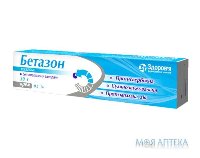 Бетазон крем д/внеш. прим. 0,1% по 30 г в тубах