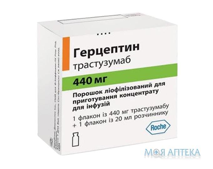Герцептин ліофіл. д/п конц д/р-ну д/інф 440 мг фл., с раств. во фл. 20 мл №1