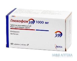 глюкофаж XR таб. пролонг. 1000 мг №60