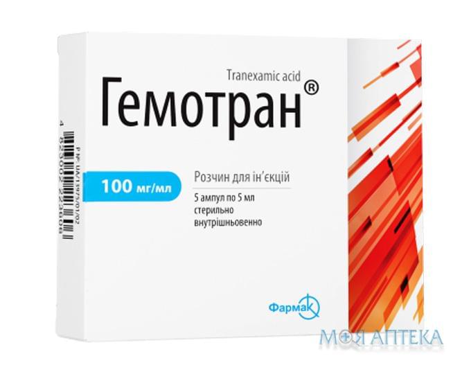 Гемотран р-р д/ин. 100 мг/мл амп. 5 мл №5