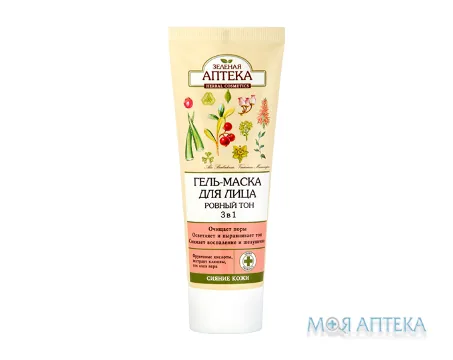 Зелена Аптека Гель-Маска для обличчя Рівний Тон 75 мл
