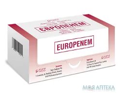 Європенем пор. д/п ін. р-ну 1 г фл. №10