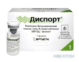 Диспорт пор. д/п ин. р-ра 500 ЕД фл. №1 Диспорт пор. д/п ин. р-ра 500 ЕД фл. №1