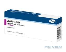 Далацин супп. вагинал. 100 мг стрип, с аппликатором №3