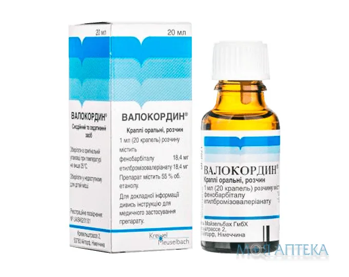 Валокордин краплі ор. по 20 мл у флак.-крап.
