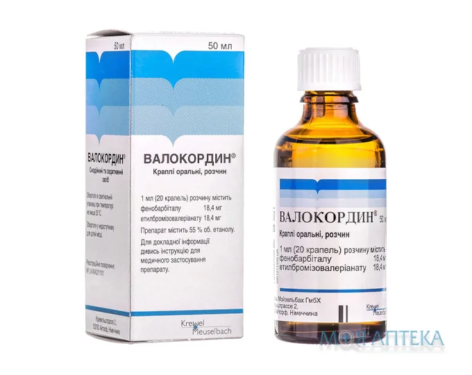 Валокордин краплі ор. по 50 мл у флак.-крап.