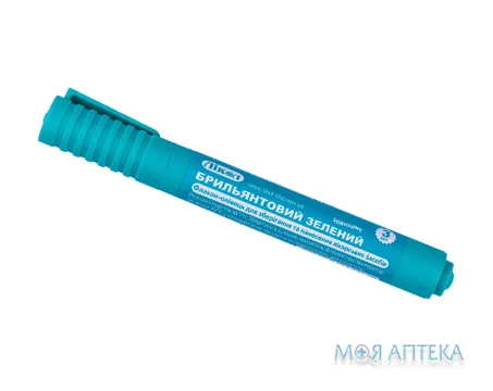 Діамантовий зелений Лікол розчин д/зовн. заст., спирт. 1 % по 3 мл у флак.-олів.