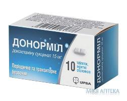 Донорміл табл. п/о 15 мг туба №10