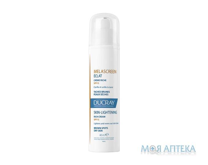 Ducray Melascreen (Дюкре Меласкрін) Насичений Крем Проти Пігментації З Spf 15 Для Сухої Шкіри Особи 40 мл