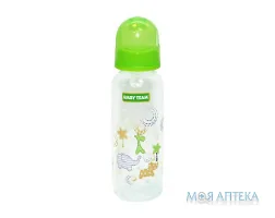 Пляшечка Для Годування Baby Team (Бебі Тім) 1410 з силіконовою соскою 0+ хедер, 250мл