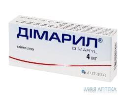 Дімарил табл. 4 мг блистер, в пачке №60