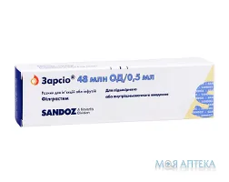 Зарсіо р-н д/ін. та інф. 48 МО/0,5 мл попер. заповн. шприц №1