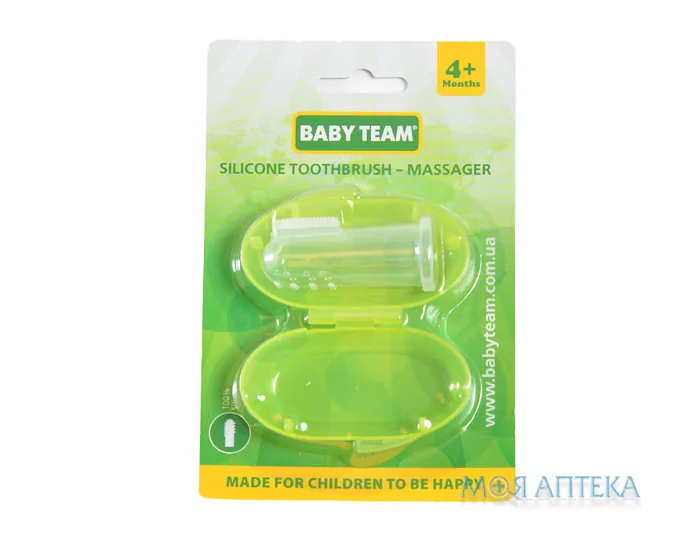 Зубна Щітка Baby Team (Бебі Тім) 7200, масажер, силікон., з контейнером