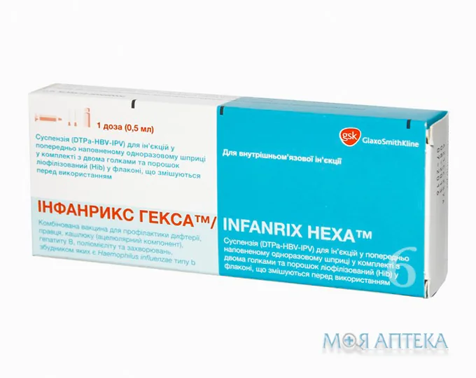 Інфанрикс Гекса сусп. (DTPa-HBV-IPV) д/ін. шприц №1