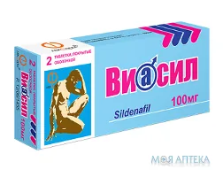 Віасил таблетки, в/плів. обол., по 100 мг №2 (2х1)