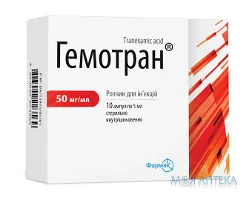 Гемотран розчин д/ін., 50 мг/мл по 5 мл в амп. №10 (5х2)