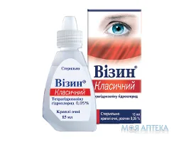 Візин Класичний краплі оч., р-н, 0,05 % по 15 мл у флак.