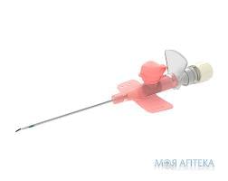 Канюля инфузионная Венопорт плюс размер 20G (1,1 мм x 32 мм) розовая Юрия-Фарм 1 шт