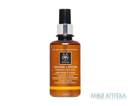 Apivita Cleansing (Апівіта) Лосьйон тонізуючий для нормальної та сухий шкіри з медом І апельсином 200 мл