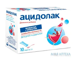 Ацидолак порошок д/ор. р-ну по 3 г у саше №10