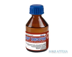 Спирт Камфорний р-н спирт. д/зовн. заст. 10% фл. склян. 40 мл