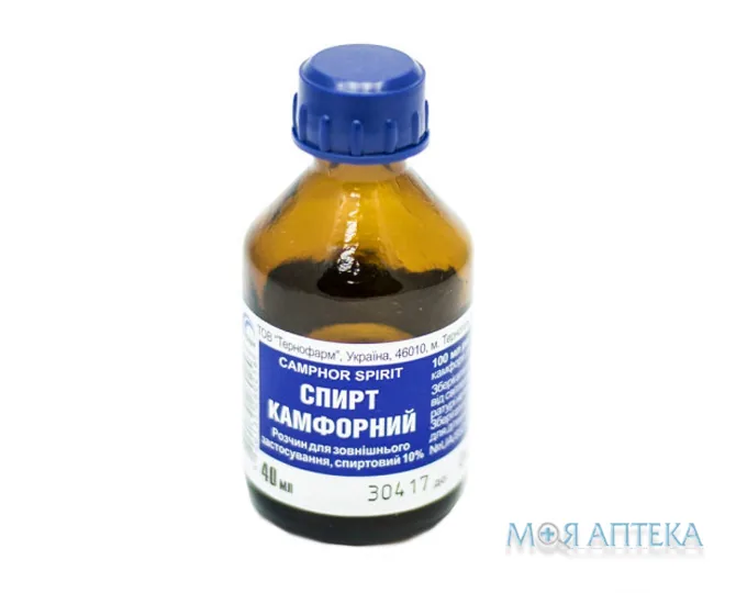 Спирт Камфорний р-н спирт. д/зовн. заст. 10% фл. 40 мл