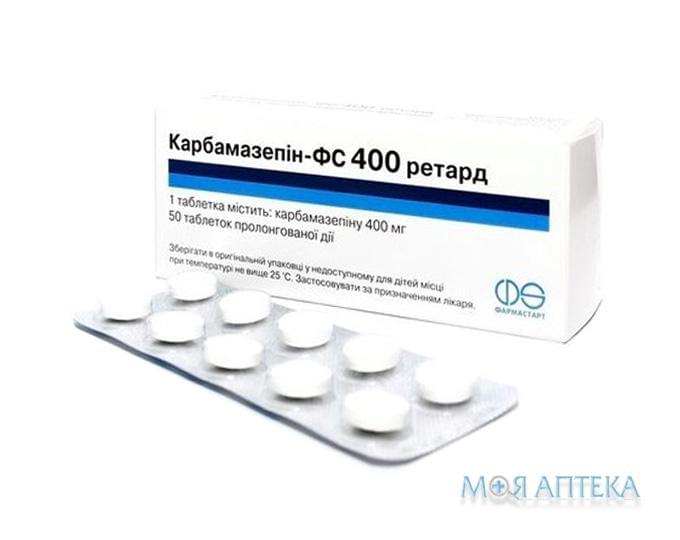 Карбамазепін-Фс 400 Ретард табл. пролонг. дії 400 мг №50