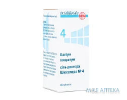Каліум Хлоратум Сіль Доктора Шюсслера №4 табл. фл. №80