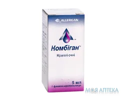 Комбіган кап. глаз. фл.-капельн. 5 мл, в картонной упаковке №1