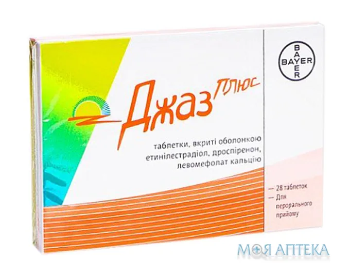 Джаз Плюс таблетки, в/о, №28 (24+4)