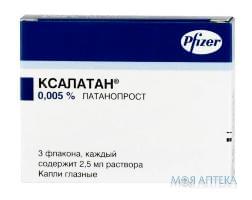 Ксалатан кап. глаз. 0,005 % фл. 2,5 мл №3 Ксалатан кап. глаз. 0,005 % фл. 2,5 мл №3
