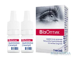 Візоптик краплі оч., р-н, 0,5 мг/мл по 5 мл у флак.-крап. №2