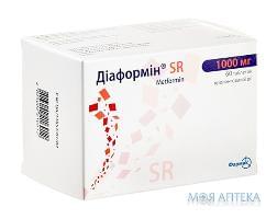Диаформин SR таблетки прол. / д. по 1000 мг №60 (10х6)