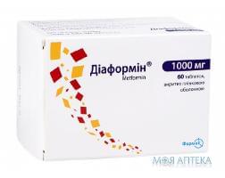 Діаформін  Табл в/о 1000 мг н 60